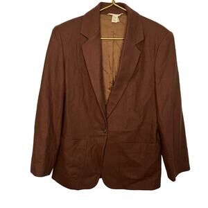 Vintage J.Crew Blazer Women's Wool Brown Size 8
